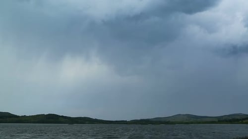 Approaching Storm - Storm Clouds Over Lake 3