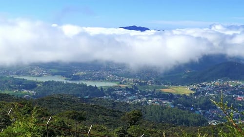 Aerial View On Nuwara Eliya, Gregory Lake And Clouds Over - Sri Lanka, 1