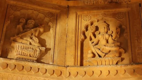 Hinduism Temple Fragment Water Reflection 1