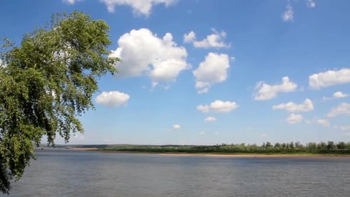 Landscape Clouds Over River