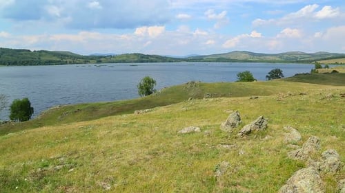 Beautiful Landscape Lake Between Hills - South Ural, Russia 1