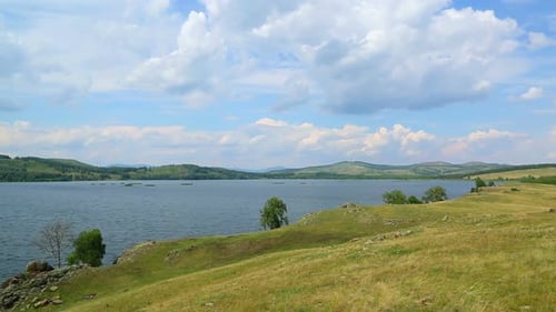 Beautiful Landscape Lake Between Hills - South Ural, Russia 2