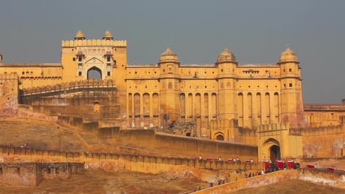 Elephants Going To Fort In Jaipur India 2
