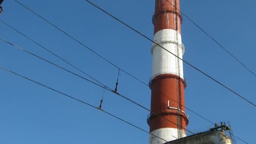 Factory Chimney Smoke Under Blue Sky -