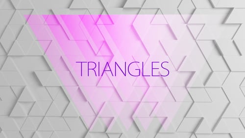 White Geometric Triangles Animated Background Loop