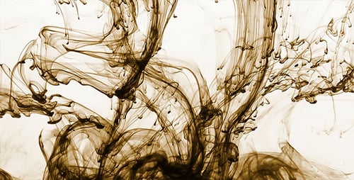 Sepia Ink Rippling in Water
