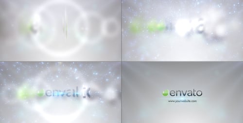 Bright Particle Logo Reveal with Cinematic Light Streaks