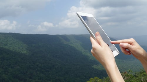 Typing E-mail On Tablet