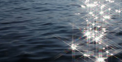 Sparkling Sunlight on Rippling Ocean Water