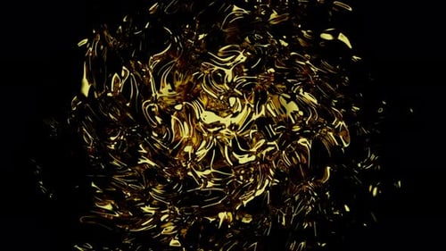 Abstract Gold Liquid Swirl Seamless Loop Background