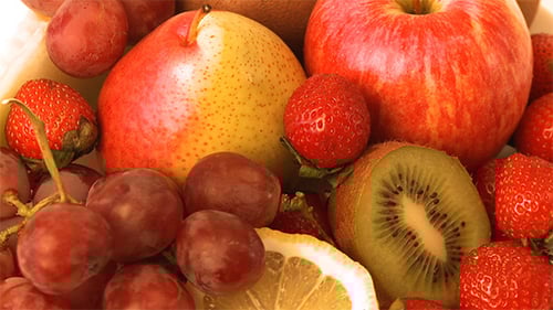 Assortment of Fresh Ripe Fruit Rotating