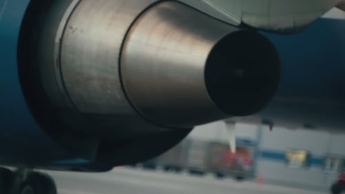 Hot Air Behind The Aircraft Engine.