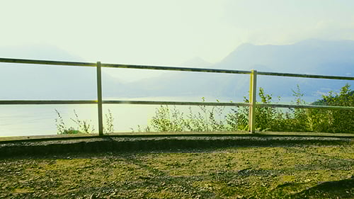 Overlook on Lake and Mountains