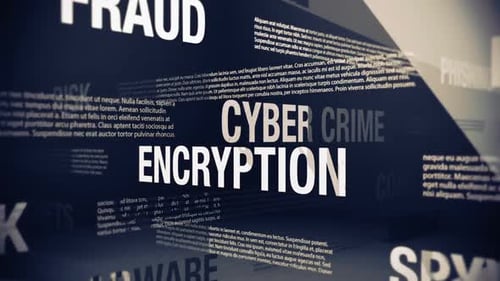 Dynamic Cybersecurity Keywords Reveal Title Animation