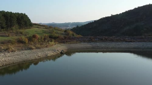 Flight Over A Half Empty Dam