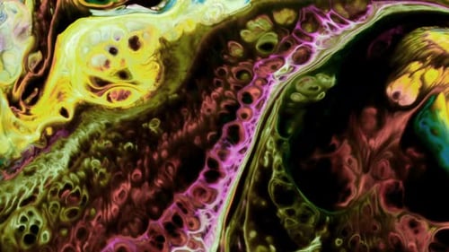 Vibrant Abstract Colors Swirling Fluidly