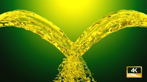 Fountain Olive Oil Splash Collision