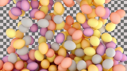 Huevos de Pascua multicolores