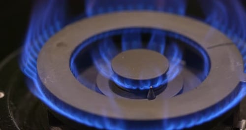 Gasverbrennung des Küchengasherds