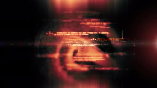 Energetic Glitch Digital Data Stream Background Animation