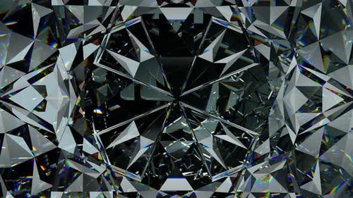 Abstract Geometric Crystal Kaleidoscope Background Animation