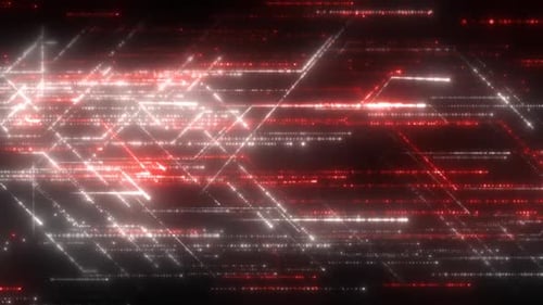 Abstract Glowing Digital Lines Network Background with Color Variations