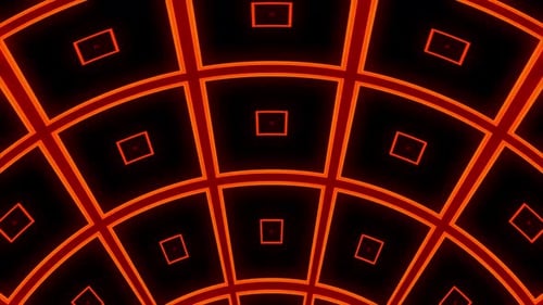 Neon Geometric Squares Pulsating Loop Background