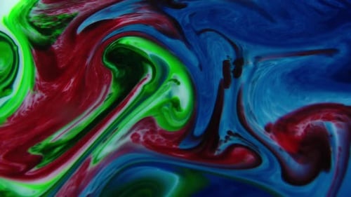 Swirling Abstract Colors, Red, Green, and Blue
