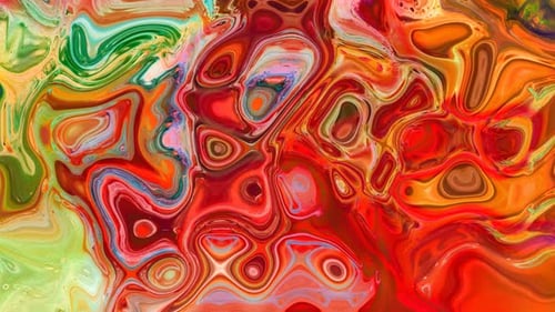 Vibrant Liquid Paint Swirls Abstract Motion Background