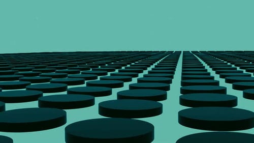 Dynamische Wellen, die Reihen von 3D-Kreisen bewegen