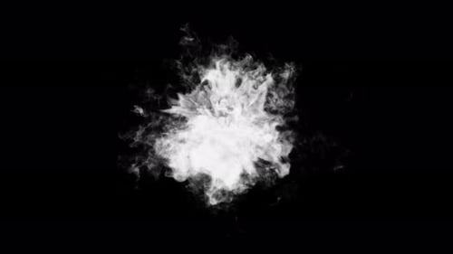 White Dynamic Fluid Smoke Transition Element