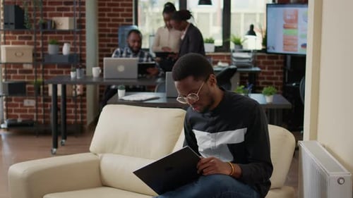 Portrait of Male Employee Planning Company Meeting