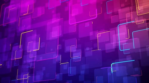 Futuristic Data Grid Loop with Neon Lines