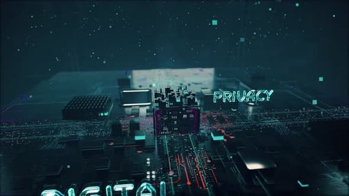 Futuristic Technology Network Digital Connection Title Animation