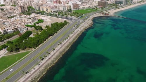 Vista aérea de la capital de Mallorca Palma De Mallorca en España