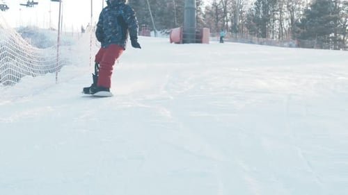 Man with Modern Prosthetic Leg Skating
