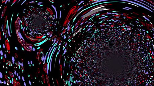Boucle à 2 cercles infinis avec sac Motion Animated. Le premier cercle est petit mais le second est grand