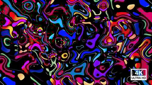 Vibrant Abstract Fluid Blob Shapes Morphing Background