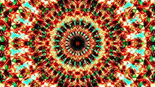 Lumière abstraite brillante gouvernant la polychromie, kaléidoscope