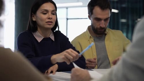 Business Meeting in Modern Office