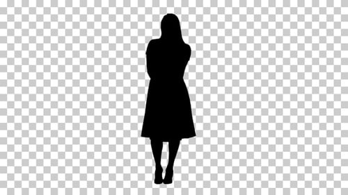 Silhouette man walking, Alpha Channel