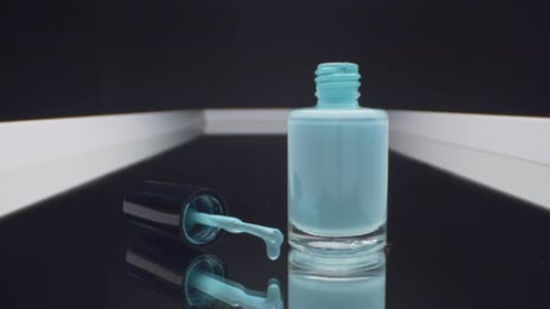 Light Blue Nail Polish with Dripping Brush
