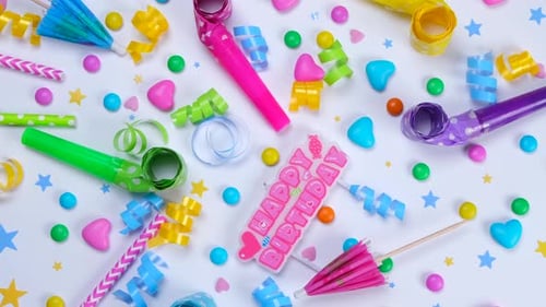 Colorful Party Supplies for Festive Birthday Celebration