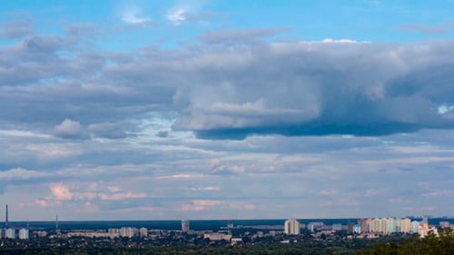 Running Clouds Over The City
