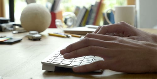 Typing On Keyboard