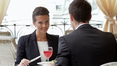 Young Man Dining With His Partner