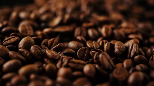 Close Up View of Roasted Coffee Beans