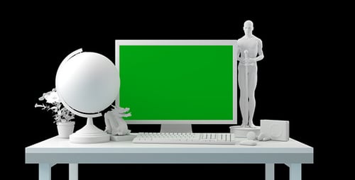 Green Screen on a Computer Monitor 1