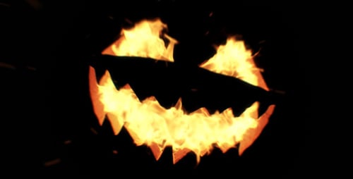 Halloween Fire Skull and Jack-o'-Lantern Exploding Reveals