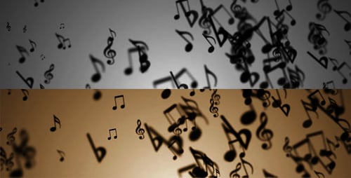 Floating Musical Notes Seamless Loop Background Animation